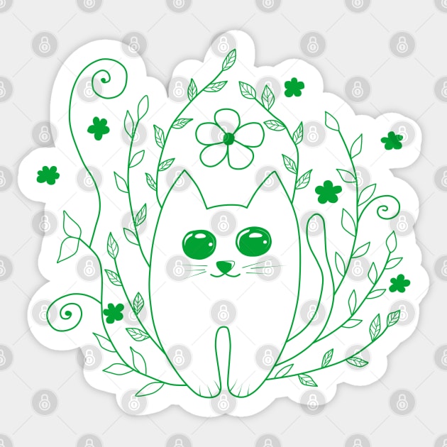 Forest cat Sticker by Rasheba